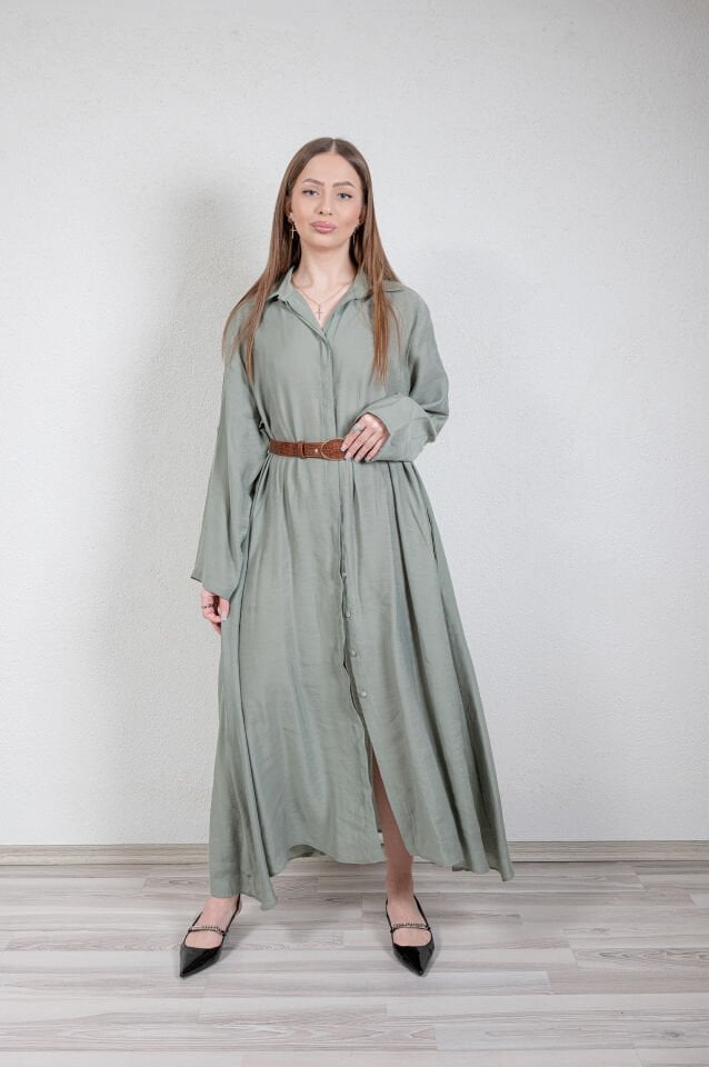 Yeşil Gömlek Elbise