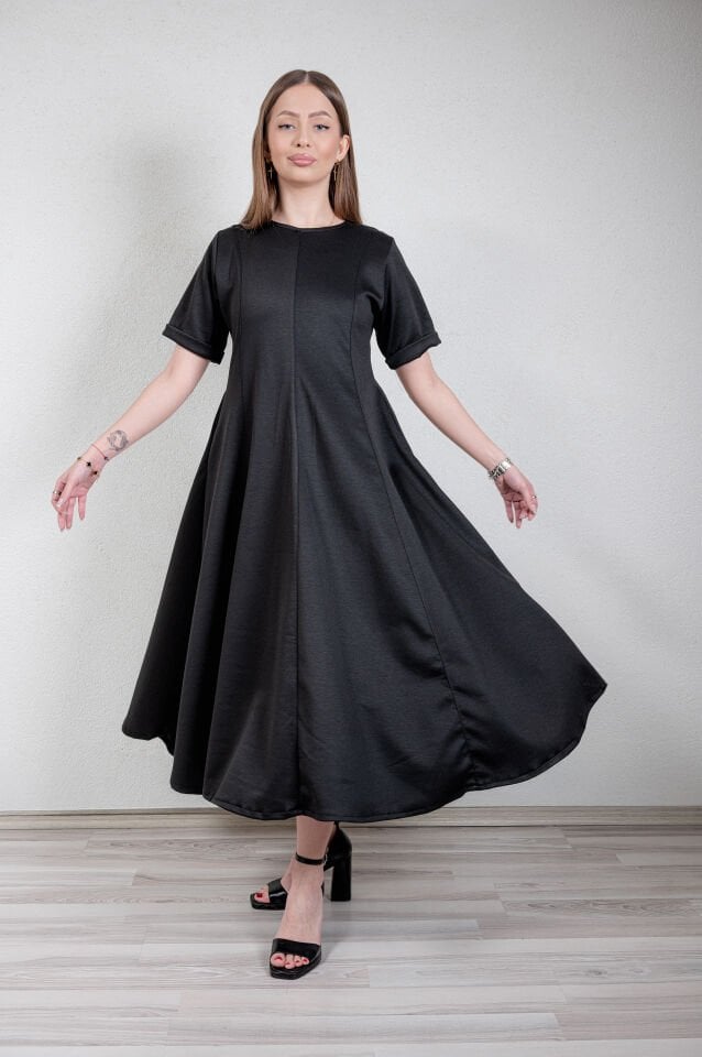 Siyah Penye Mevlana Elbise