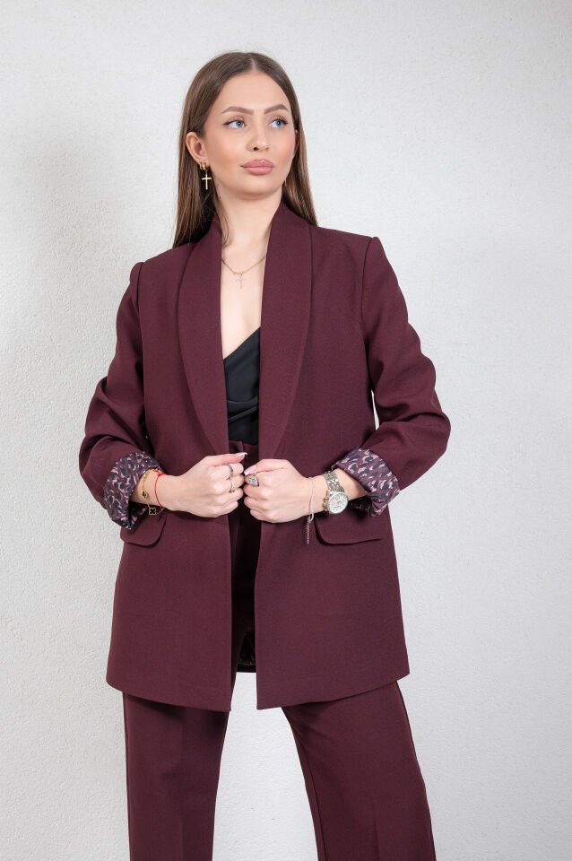 Mürdüm Bol Paça Pantolon