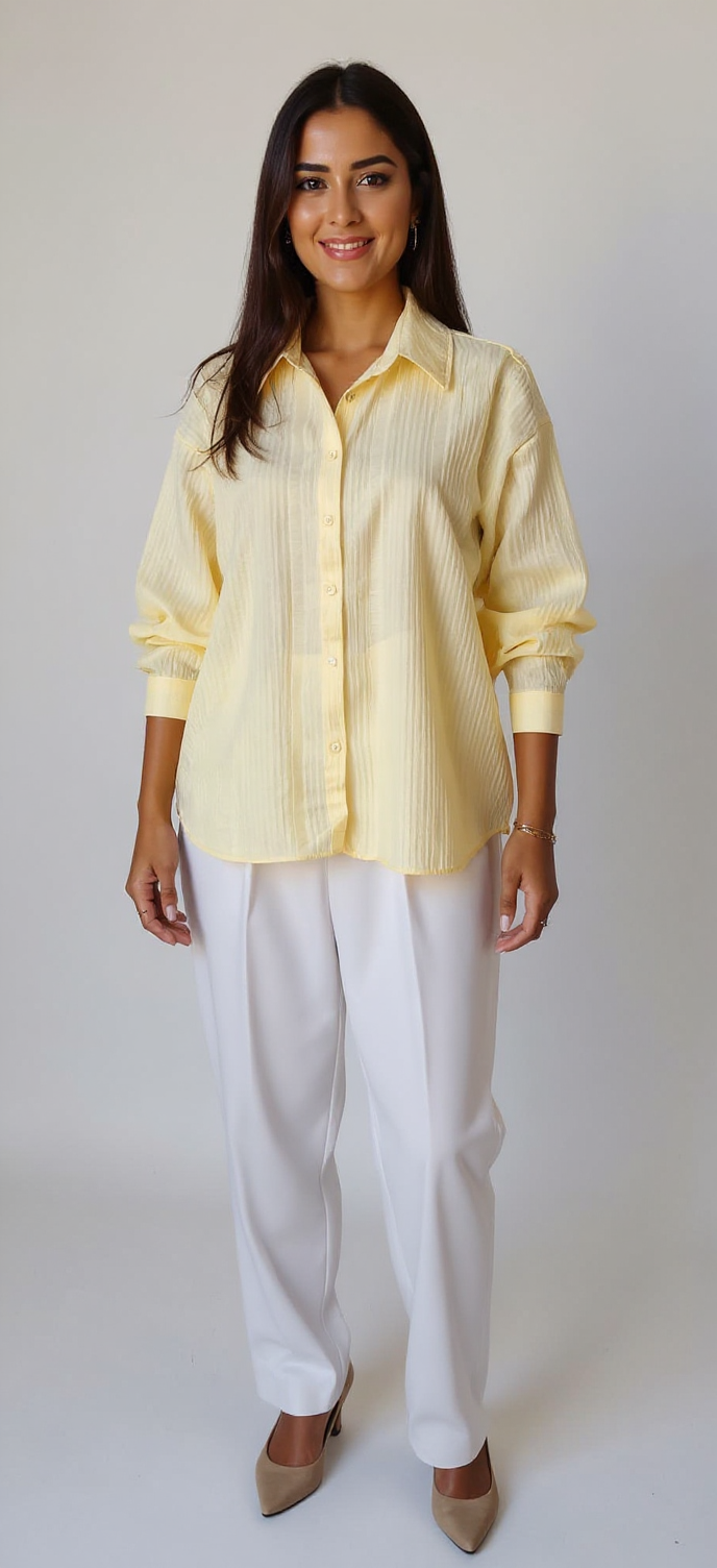 Sarı Oversize Gömlek