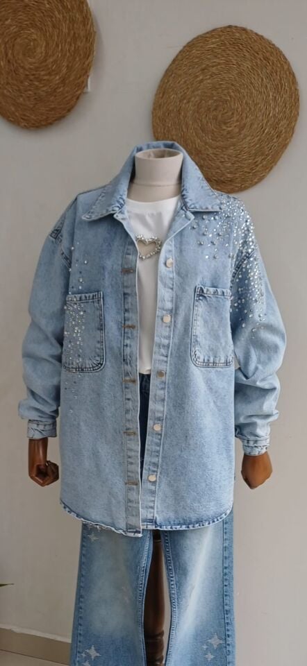 ROBİN TAŞLI KOT GÖMLEK